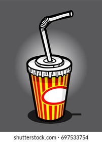 doodle or hand drawn soft drink isolated