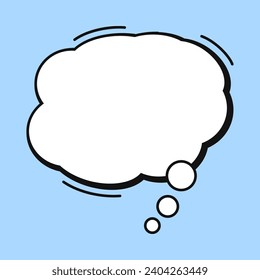 doodle hand drawn Speech bubble  isolated