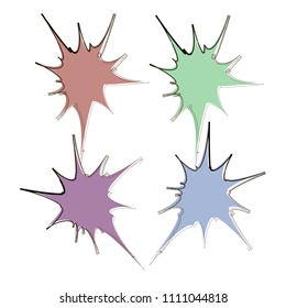 doodle hand drawn star burst icon,symbol,sticker,label,banner.isolated on white