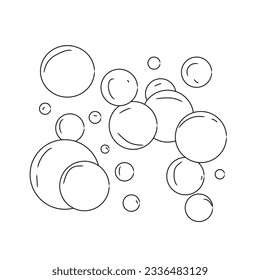 Doodle hand drawn, doodle water bubbles, vector illustration