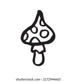 Doodle hand-drawn mushroom. Vector illustration