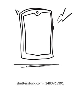 doodle handdrawn phone illustration vector