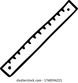 
doodle hand-drawn ruler school black and white doodle style
