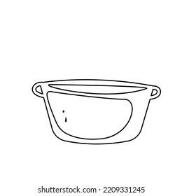 Doodle hand-drawn vector illustration of basin