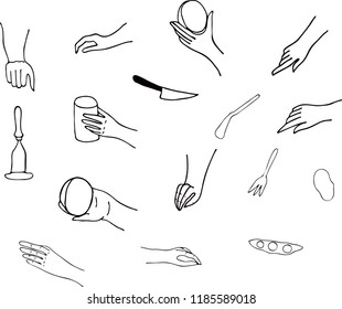 Doodle, Hands, fingers, gestures