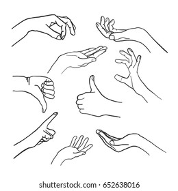 doodle hands vector