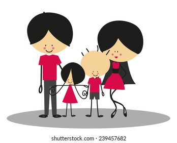 Doodle Happy Family