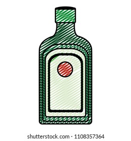 doodle hard liquor bottle alcohol beverage