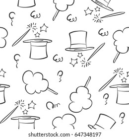 Doodle hat circus element collection vector art