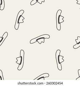 doodle hat seamless pattern background