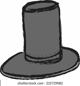 doodle hat vector