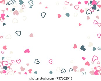 Doodle heart border vector pattern. Background frame illustration with love symbols heart confetti for wedding invitation card, Valentine's day border. Romantic feelings doodle, relationships concept. - Powered by Shutterstock - Get 15% off with code: PIKWIZARD15