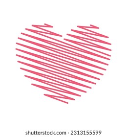Doodle heart collection editable free vector image