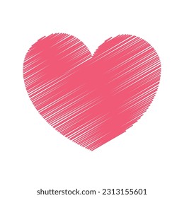 Doodle heart collection editable free vector image