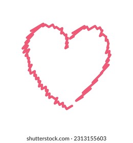 Doodle heart collection editable free vector image
