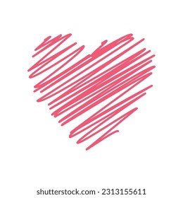 Doodle heart collection editable free vector image