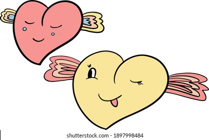 doodle dibujo de la mano del corazón ilustración vectorial arte negro. Ilustración del vector