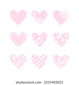 Doodle heart, love symbol icon