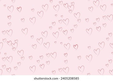 Doodle heart pattern seamless background for Valentine love mother  wedding day. Vector illustration