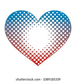 doodle heart with points design symbol of love