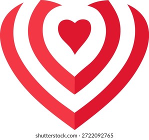 Doodle Vector de croquis de corazón. colección de amor de icono de corazón dibujado a mano aislado sobre fondo blanco. Símbolo rojo del corazón para la Ilustración vectorial del día de San Valentín sobre fondo blanco