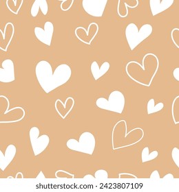 Doodle heart, Valentine Day Background
