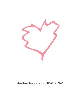 Doodle heart for Valentine's Day. Hand drawn style. Vector illustration