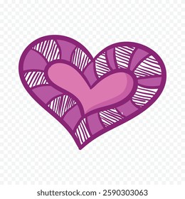 Doodle Hearts hand drawn love hearts Vector illustration