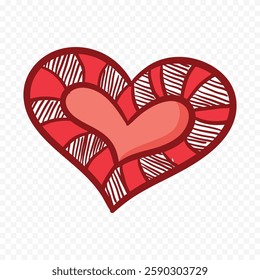 Doodle Hearts hand drawn love hearts Vector illustration