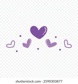 Doodle Hearts hand drawn love hearts Vector illustration