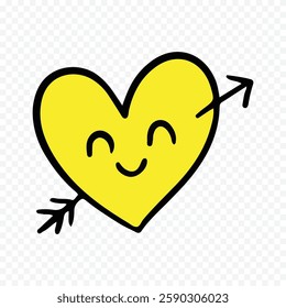 Doodle Hearts hand drawn love hearts Vector illustration