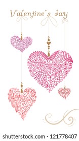 Doodle hearts-baubles.