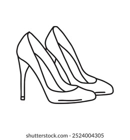 Doodle heels. Vector illustration, on a white background