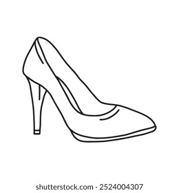 Doodle heels. Vector illustration, on a white background