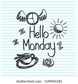 Doodle Hello Monday, note book