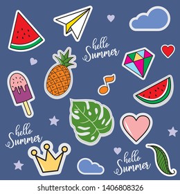 Doodle of Hello Summer , vector illustration