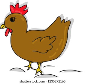 Doodle hen simple style