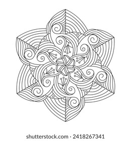 Diseño Doodle Henna mandala, vector Ilustración