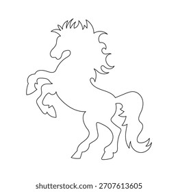Doodle horse standing on two legs