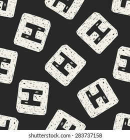 Doodle Hospital seamless pattern background