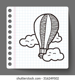 doodle hot air balloon