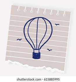 doodle hot air balloon