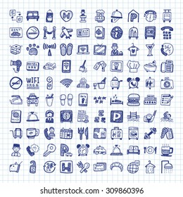 doodle hotel icons 