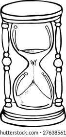 doodle of Hourglass vector illustration