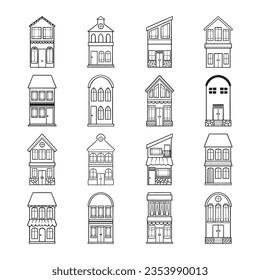 Doodle house hand drawn vector