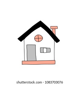doodle  house icon vector eps.10
