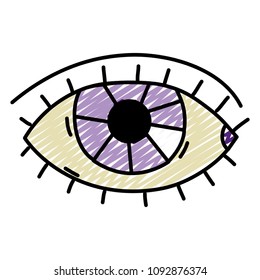 doodle human eye optical vision icon