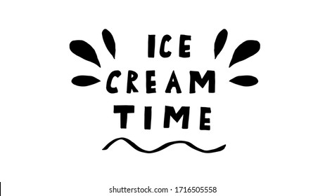 Doodle ice cream. hand drawn of a ice cream isolated on a white background. Vector illustration sticker, icon, design element