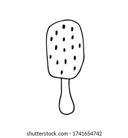 Doodle ice cream icon in vector. Hand drawn ice cream icon in vector.