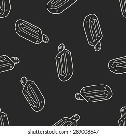 doodle ice cream seamless pattern background